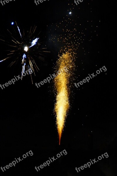 Shower Of Sparks Radio Spray Night Fireworks