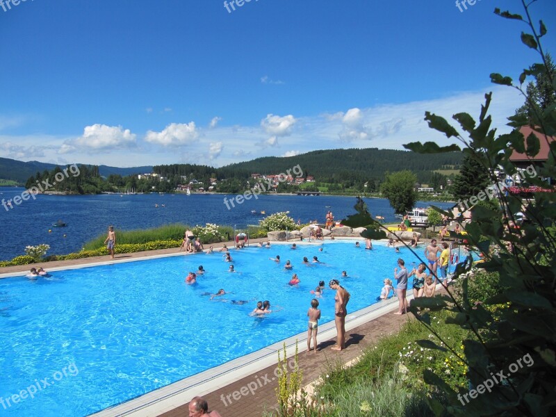 Schluchsee Swimming Pool Access To The Lake Black Forest Free Photos