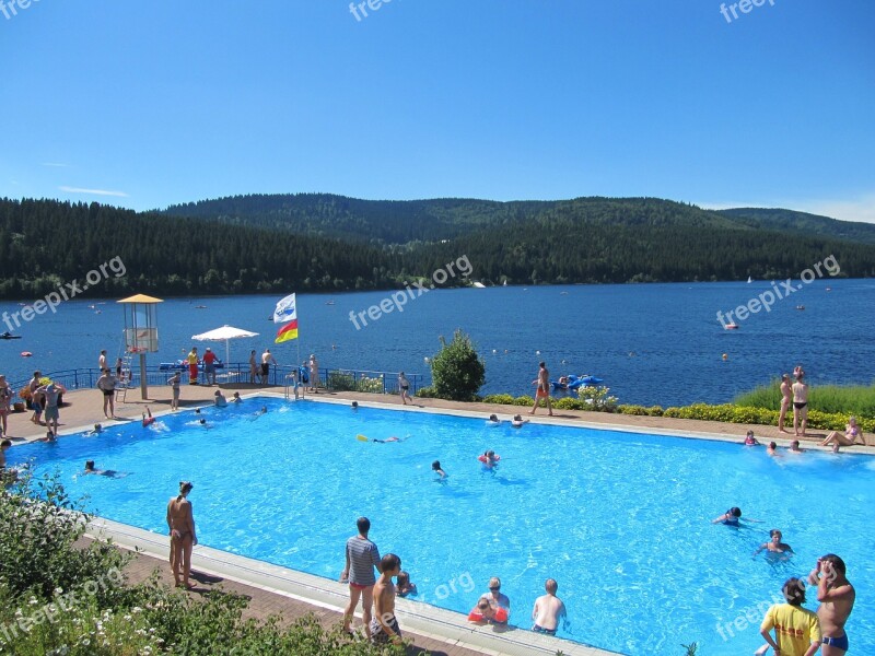 Schluchsee Swimming Pool Access To The Lake Black Forest Free Photos