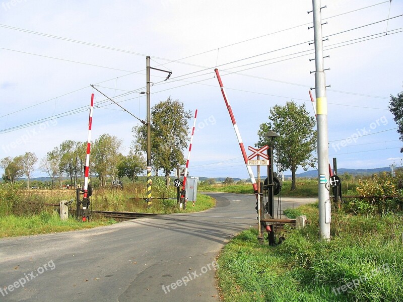 Level Crossing Nostalgic Railway Barriers Czech Republic