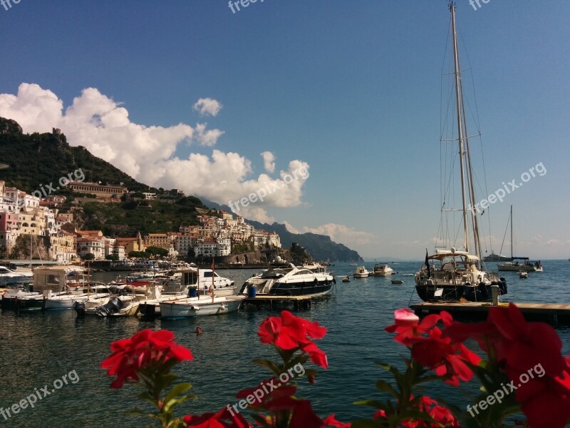 Amalfi Boat Mediterranean Positano Sea