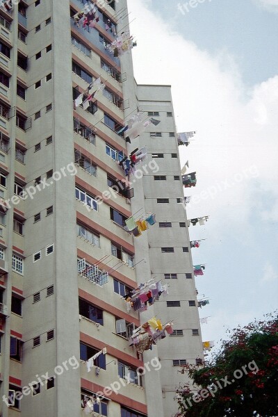 Laundry Dry Skyscraper Clotheslines Hang