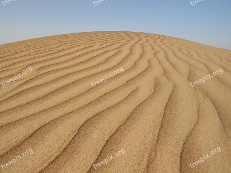 Desert Landscape Sky Sand Orange