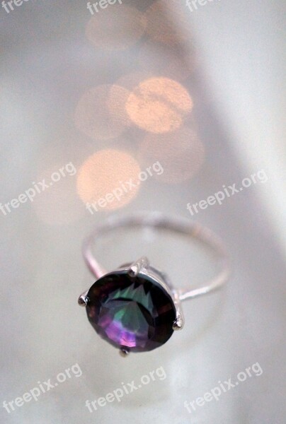 Mystic Topaz Ring Sterling Silver Topaz Stone Gem