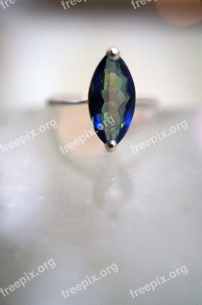 Mystic Topaz Ring Sterling Silver Topaz Stone Gem