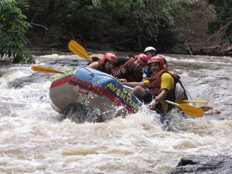 Rafting Whitewater Challenge Action Team