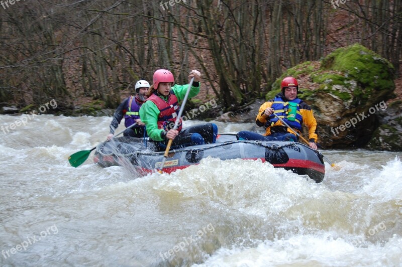 Rafting Whitewater Challenge Action Team