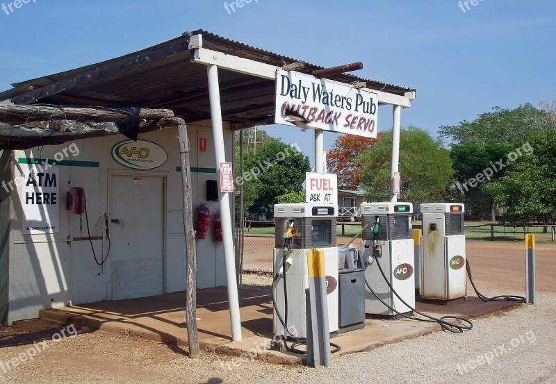 Petrol Stations Daly Waters Pub Outback Australia Free Photos