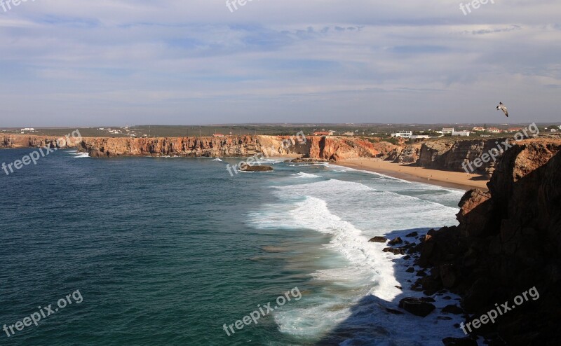 Algarve Bay Sea Surf Sea Bay