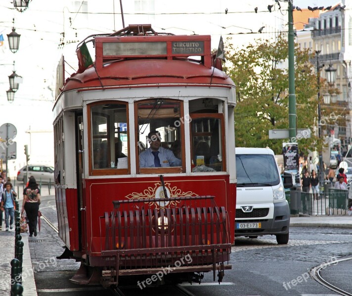 Lisbon Lisboa Portugal Tram Historic Center