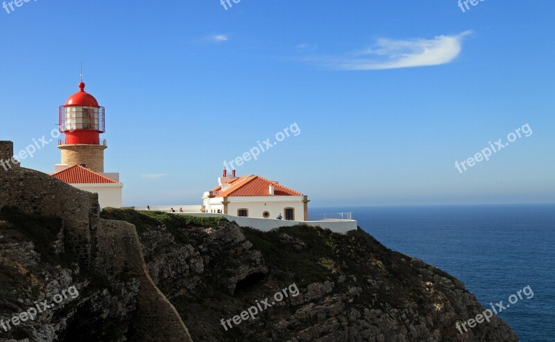 Portugal West Coast Atlantic Lighthouse Cabo De São Vicente