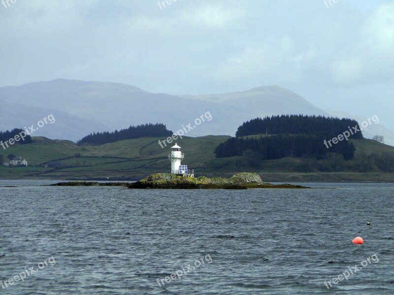 Lighthouse Lonely Island Scotland Highlands And Islands