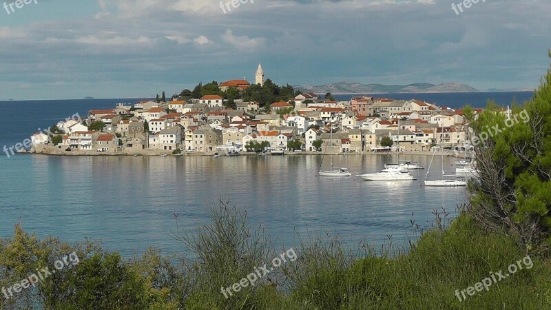 City Dalmatia Primasten Sea Picturesque