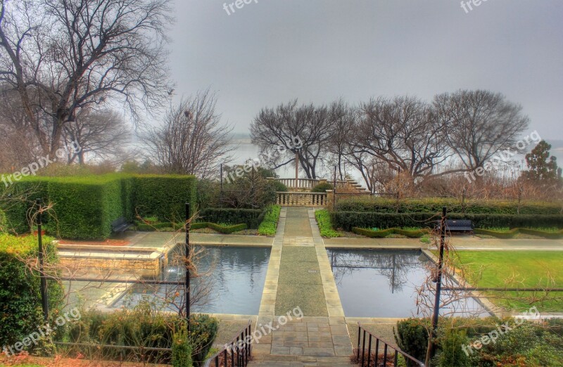 Garden Pool Water Arboretum Landscape