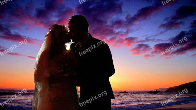 Love Feeling Wedding Sunset Sea