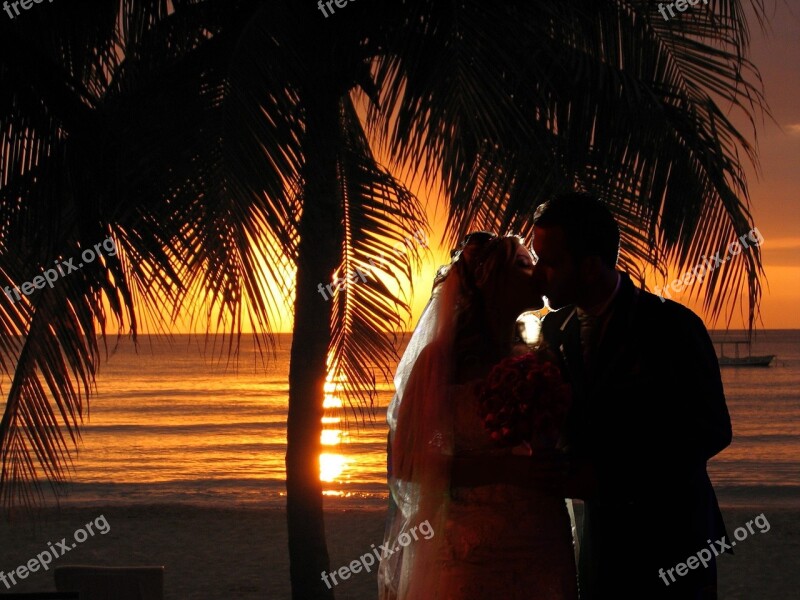 Love Feelings Wedding Sea Sunset