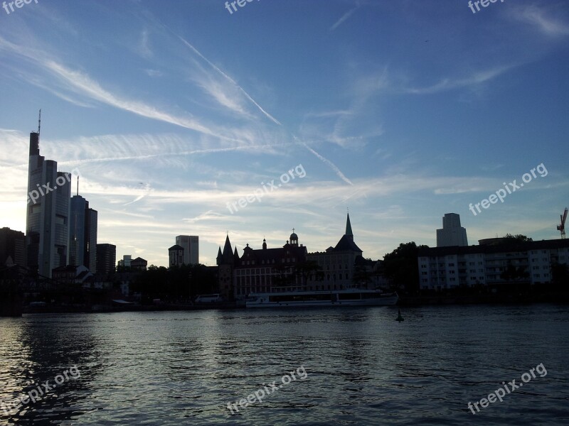 River City In The Evening Sky Free Photos