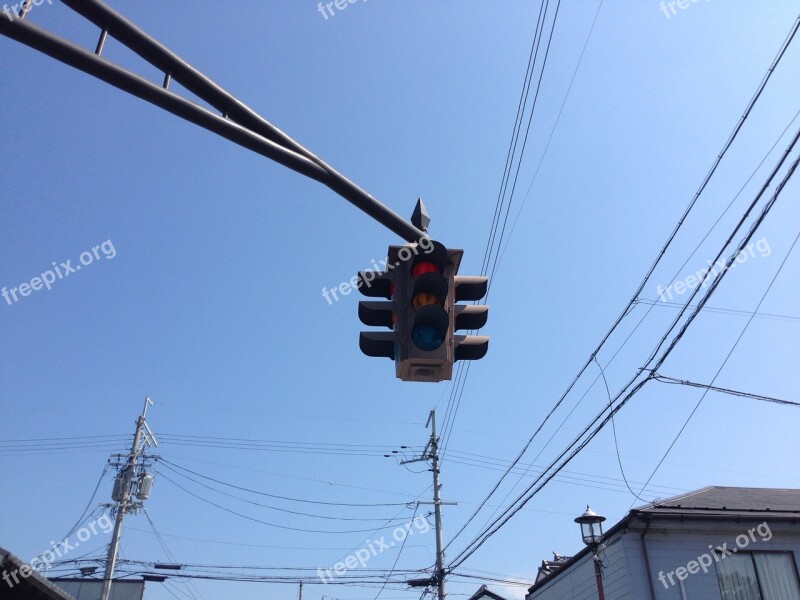 Signal Blue Sky Nagahama Vertical Free Photos