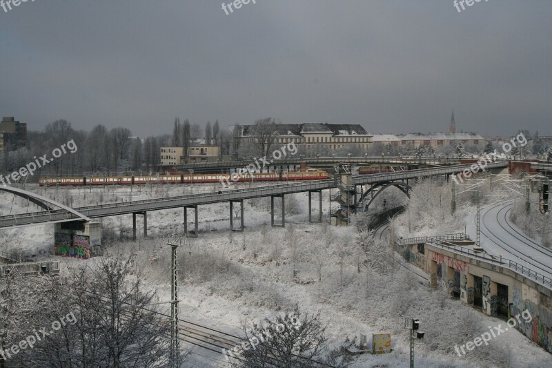 Berlin S Bahn Snow Gleise Wedding