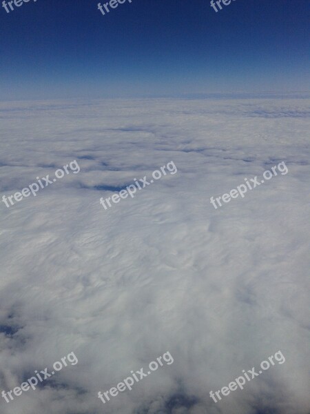 Sky Clouds Plane Day Free Photos