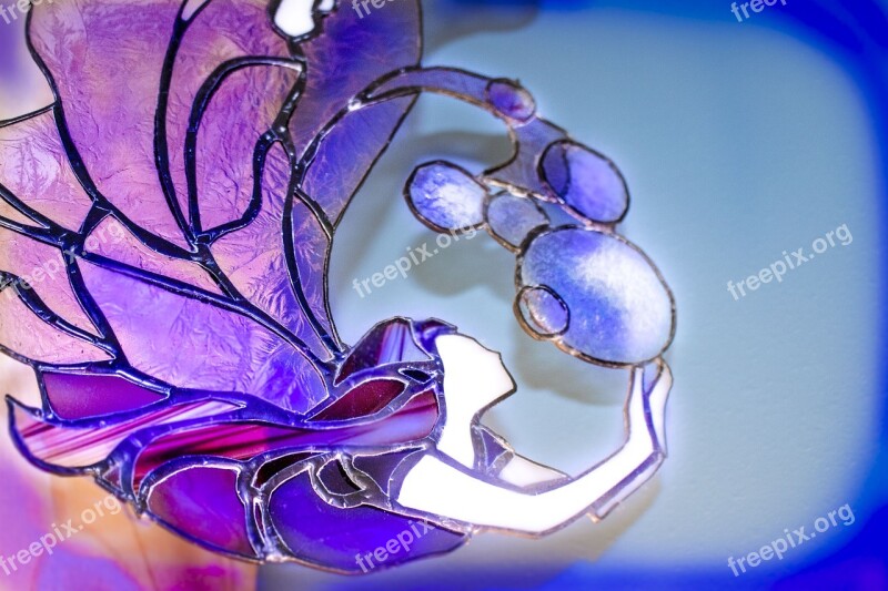 Mermaid Stained Glass Purple Art Free Photos