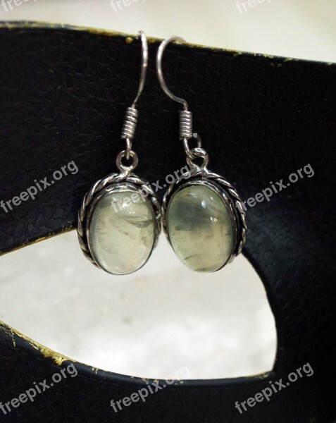 Jewelry Prehnite Green Sterling Silver Earrings