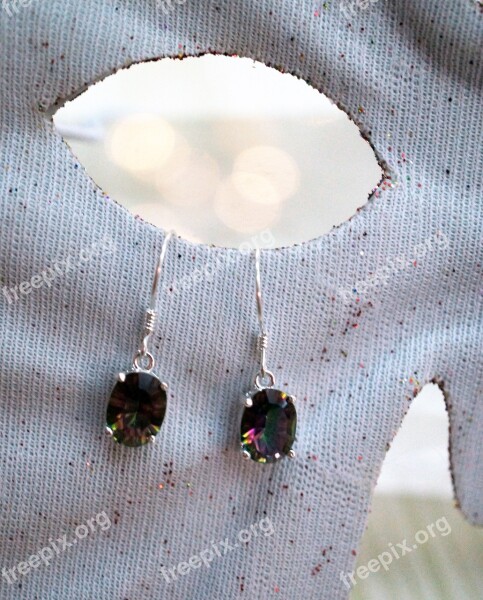 Jewelry Mystic Topaz Sterling Silver Earrings Stone