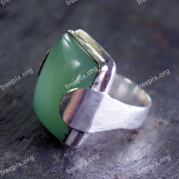 Chrysoprase Green Silver Metal Jewelry