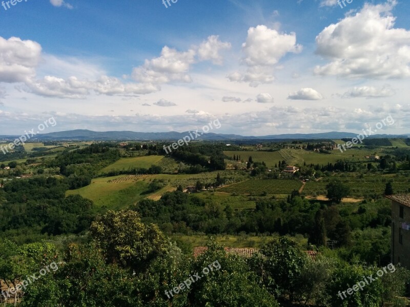 Italy Chianti Landscape Cloud Free Photos