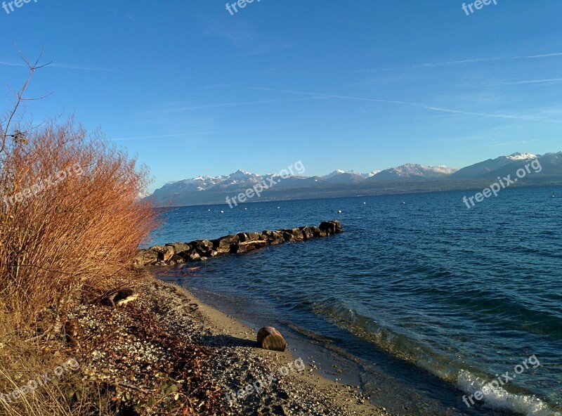 Lake Geneva Lake Switzerland Water Free Photos