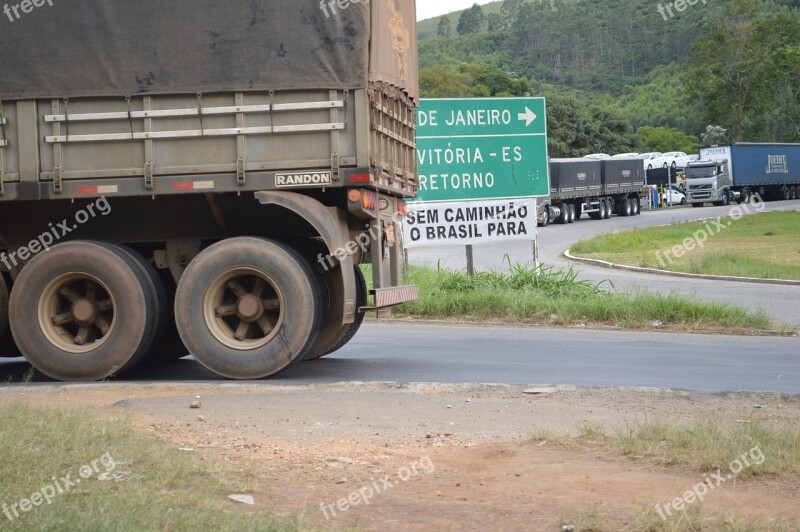 Truck Road Highway Brazil Cargo