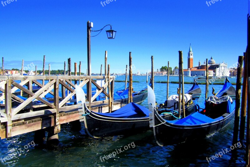 Venice Gondolas Channel Grand Canal