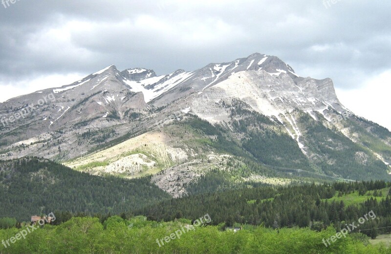 Alberta Canada Rocky Mountains Meadow Nature