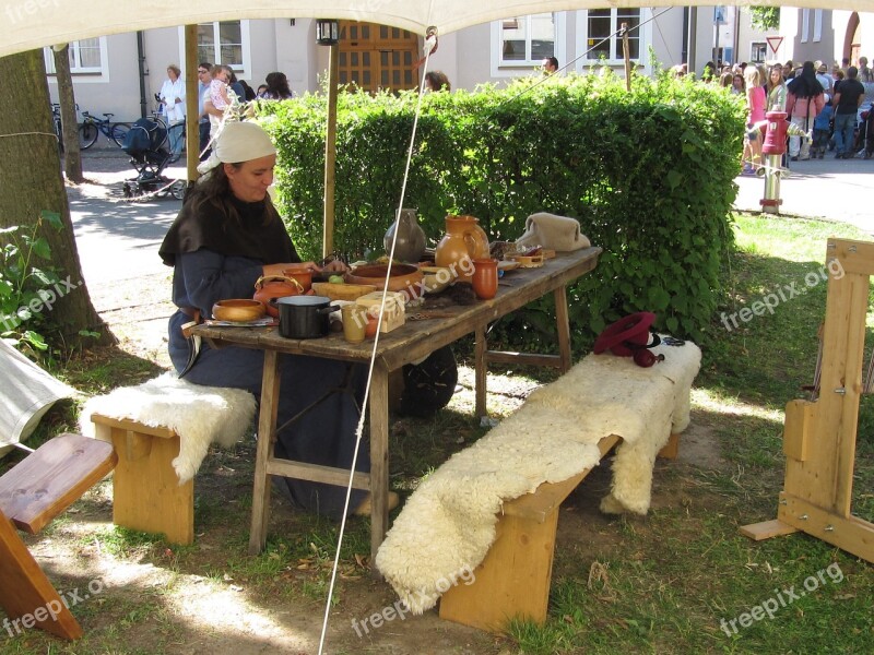 Camp Life Kenzingen Medieval Festival Historically Costumes Free Photos