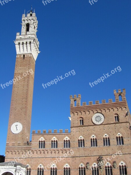 Palazzo Pubblico Siena Tuscany Italy Piazza Del Campo