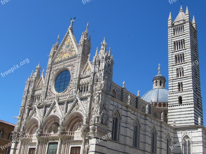 Siena Facade Dom Gothic Marble