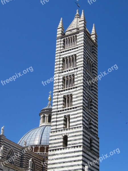 Siena Campanile Dom Gothic Marble