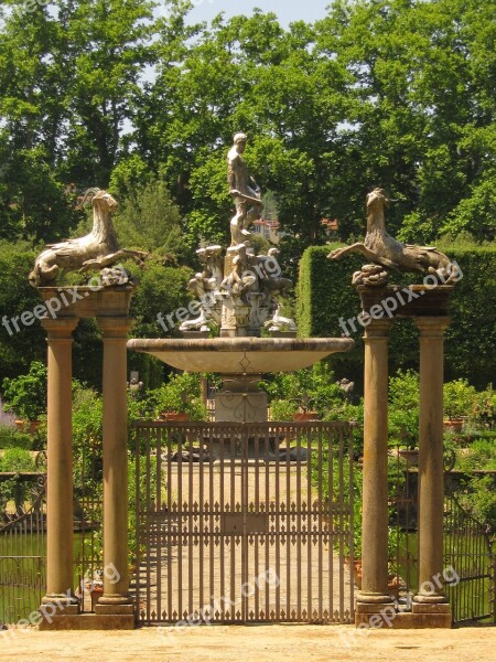 Florence Boboligarten Goal Fountain Free Photos