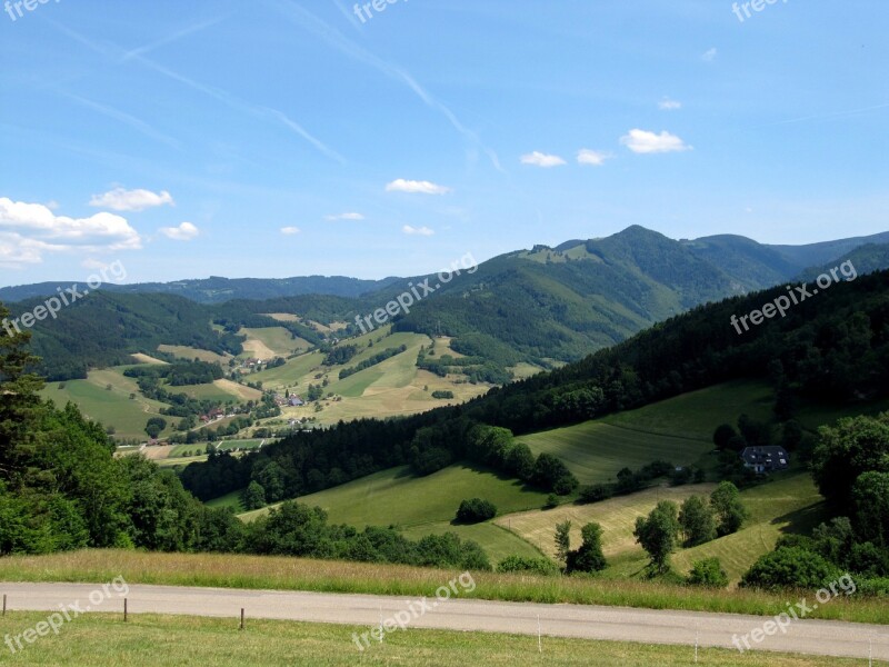 Black Forest Valley High Ridge Landscape Idyll