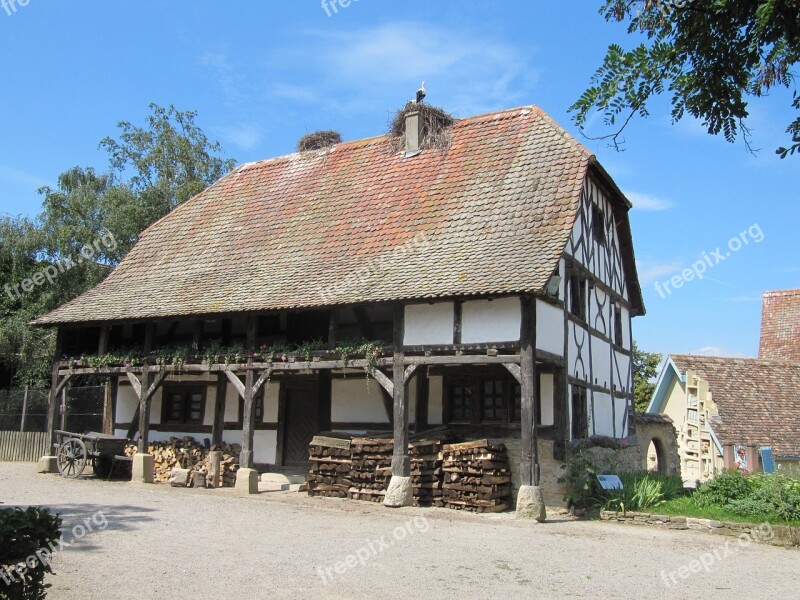 Ungersheim Ecomuseum Truss Building Farmhouse Alsace