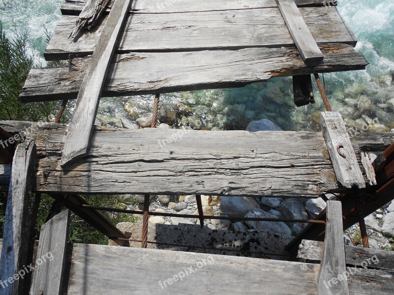 Broken Bridge Adventure Danger Free Photos