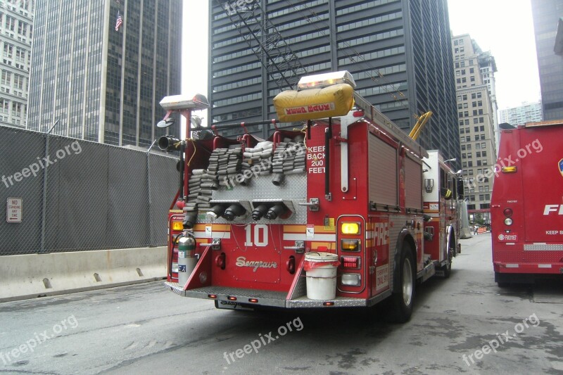 Firefighters Fire Truck New York Free Photos