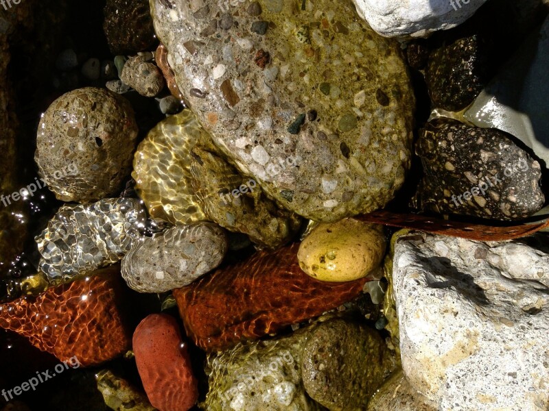 Water Rocks Stone Landscape Natural