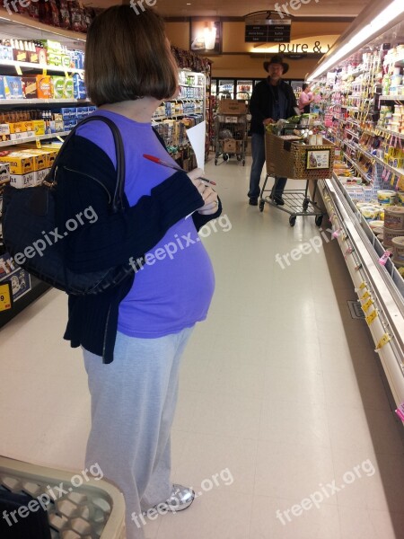 Pregnant Supermarket Belly Free Photos