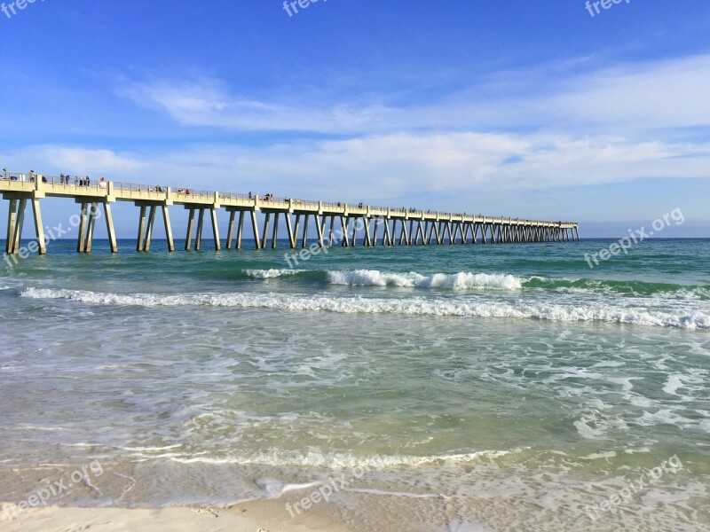 Beach Ocean Water Sea Pier