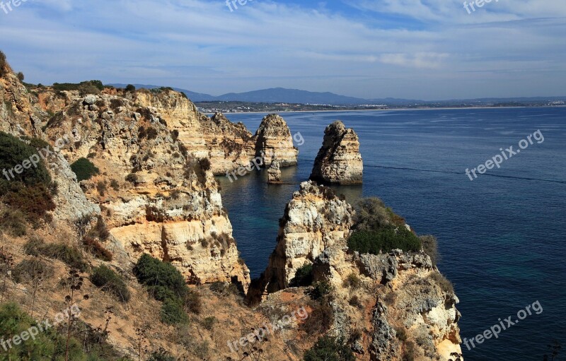 Algarve Portugal Cliff Rock Coast