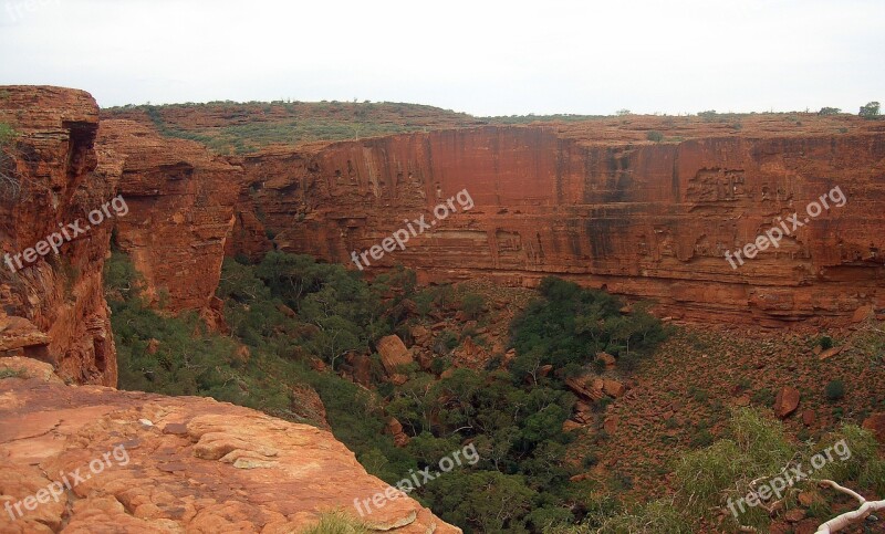 Kings Canyon Australia Rock Formation Outback Landscape