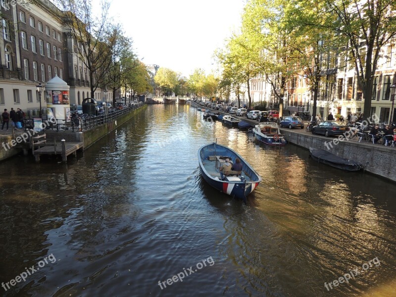 Amsterdam River Holland Netherlands Free Photos