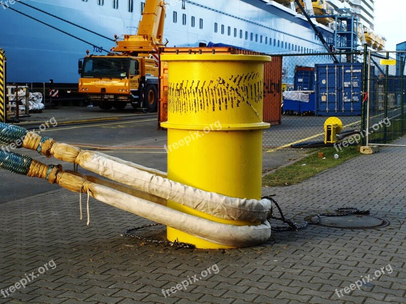 Anchoring Ropes Rope Up Ship Cruise Ship