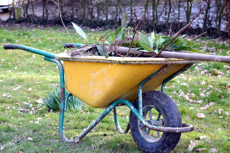 Garden Wheelbarrow Spring Free Photos